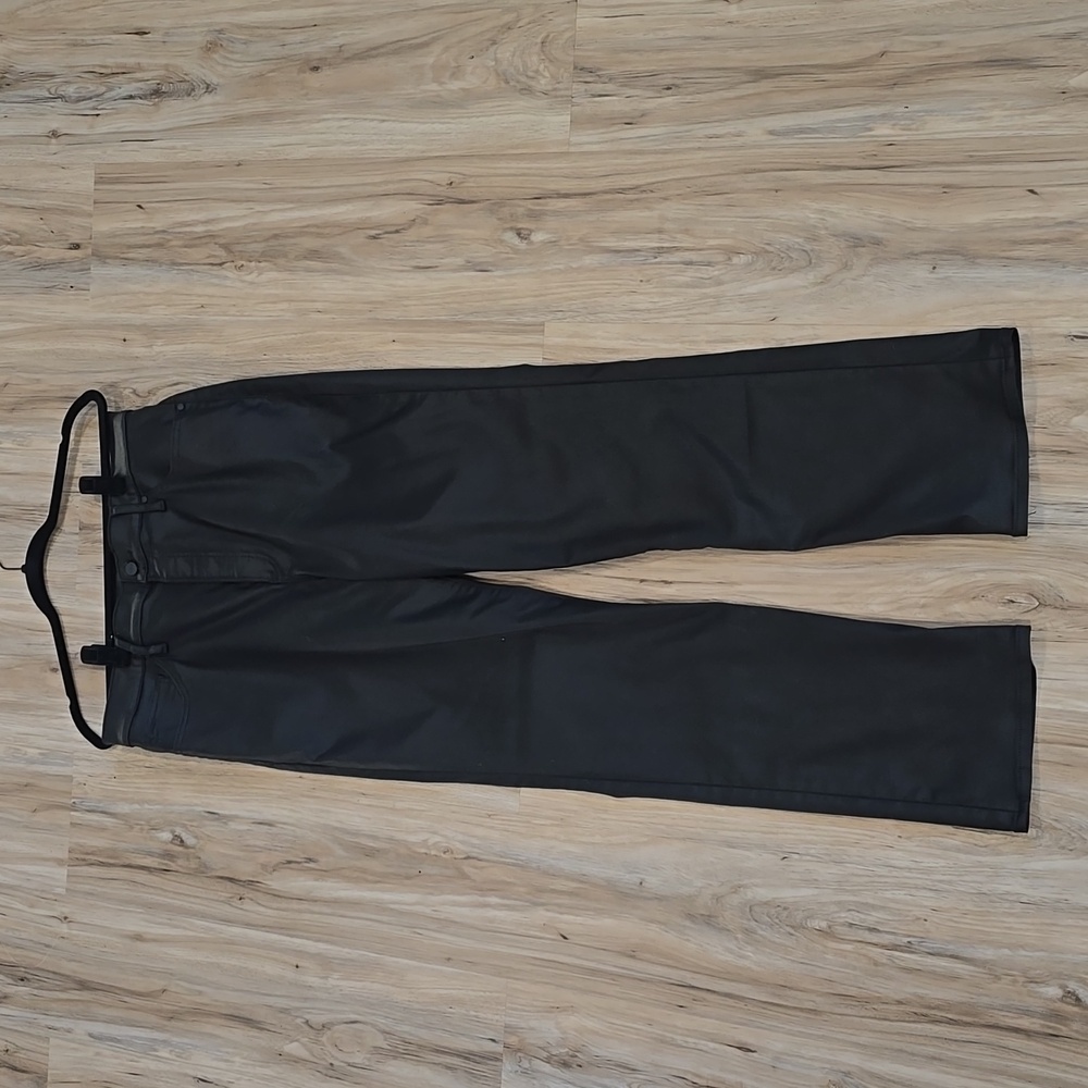 Express Black Coated 90's Slim Super High Rise Jean Size 14 Like Brand New